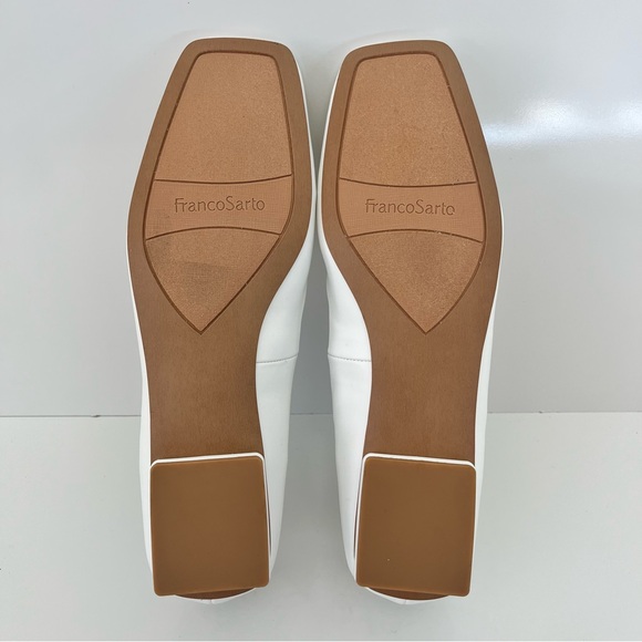 Franco Sarto White and Tan Flats with Bow Detail - Picture 12 of 12